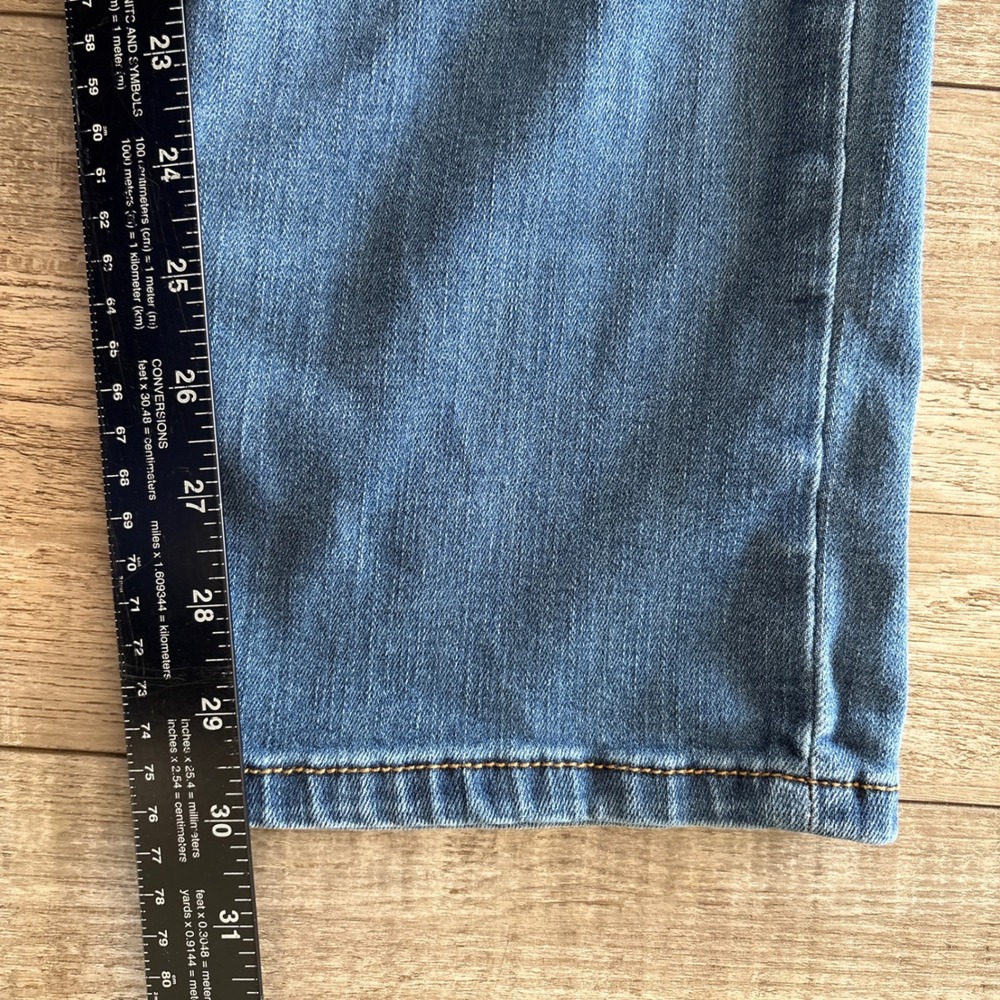 Judy Blue Straight Leg Jeans Womens 15/32 Blue Distressed Mid Rise Stretch Denim - Picture 7 of 8